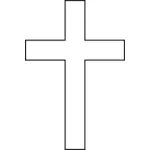 Grafika wektorowa biały krzyż