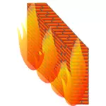 Fotorealistische Firewall für Computer-Netzwerke-Vektor-Bild