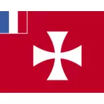 フランス ウォリス ・ フツナの旗ベクトル画像