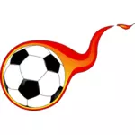 Vector graphics of flaming soccer ball