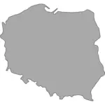 Kart over Polen vector illustrasjon