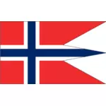 Norvegiană steagul statului şi război vector imagine