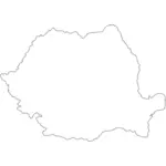 Rumania mapa contorno vector de la imagen