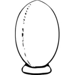 Rugby mingea grafică vectorială