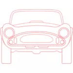 Cara al frente de la ilustración vectorial Shelby Cobra