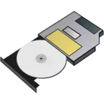 स्लिम CD ड्राइव वेक्टर चित्रण