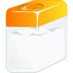 Sugarbox with orange lid vector image