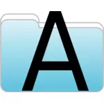 Immagine vettoriale testo cartella icona