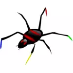 Grafika wektorowa kolorowy pająk