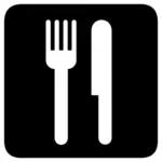Luchthaven restaurant aiga vector pictogram