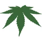 Cannabis hojas color vector de la imagen