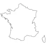 מפת צרפת בתמונה וקטורית