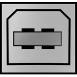 USB प्रकार बी वेक्टर छवि के लिए कनेक्टर