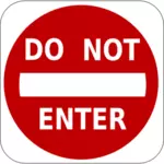 Do not enter traffic roadsign vector image