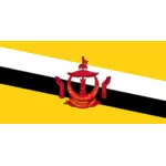 Flagge Brunei Darussalam-Vektor-Bild