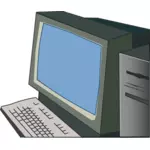 Dibujo vectorial de computadora de escritorio