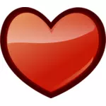 Disegno del cuore rosso vettoriale