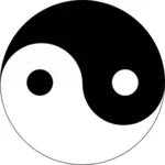 Immagine vettoriale di Yin-yang in bianco e nero
