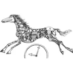 Image vectorielle cheval mécanique