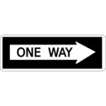 One way traffic sign vector image