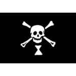 Drapeau de pirate crâne et OS image vectorielle