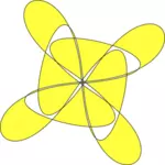 Gelbe Muster-Vektor-Bild
