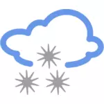 Immagine vettoriale pioggia ghiacciata meteo simbolo