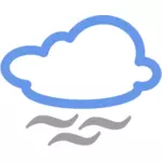 Туман погода символ векторное изображение