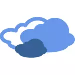 Тяжелые облака Погода символ векторное изображение