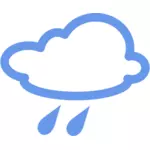 Rain weather symbol vector image