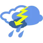 Mestadels molnigt väder symbol vektorbild