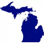 Michigan Eyaleti vektör harita