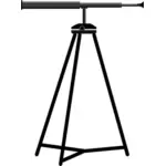 Teleskop na statywie grafika wektorowa