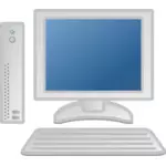 Dunne desktopcomputer vector afbeelding