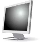 Graustufen-Computer-Flachbildschirm-Vektor-Bild