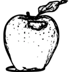 Apple line art vector drawing