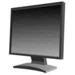 Image de vecteur noir écran plat LCD moniteur