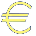 Vecteur de symbole euro argent