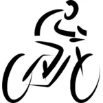 Mann auf schnelle Fahrrad-Vektor-illustration
