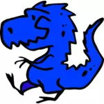 Illustration av abstrakt blå dinosaurie