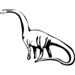 Dinosauruksen ääriviivavektorigrafiikka