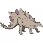 Dinozaur cu cu vectorul ţepos spate imagine