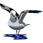 वेक्टर ग्राफिक्स seagull ऊपर उड़ने की