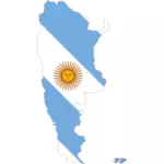 Карта Аргентины с задержкой