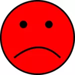 Emoji rojo triste