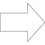 Image droite vectorielle de flèche noir et blanc