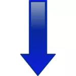 Vector tekening van eenvoudige blauwe download icoon