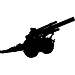 Artillerie-Geschütz-silhouette