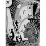 Ilustración vectorial de ascenso de la pintura de Etiopía