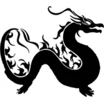 Silhouette de Dragon asiatique